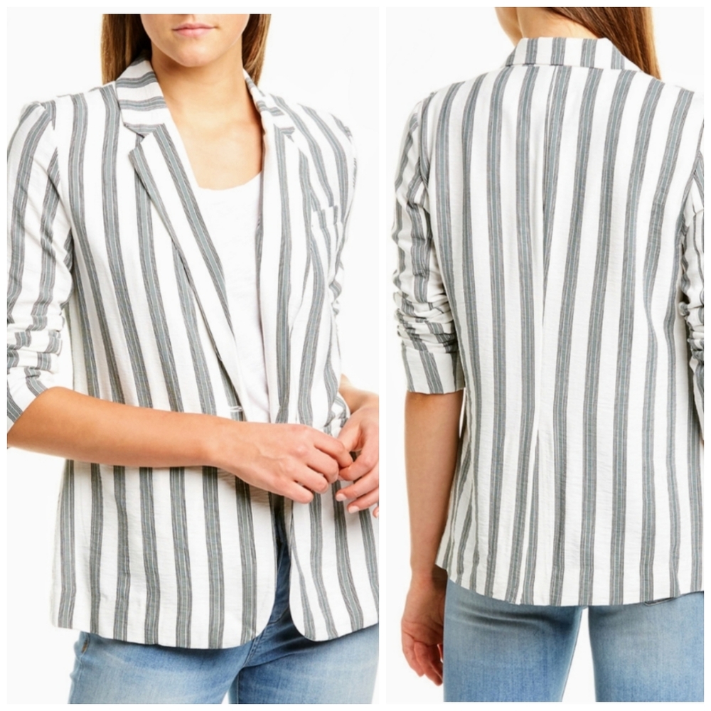 NWT  1.STATE One button striped blazer